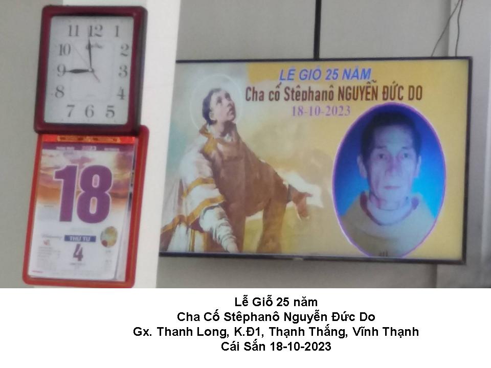 Nhóm Cựu HS Trường Sao Mai Thạnh An - Cử Hành Lễ Giỗ 25 năm Cha Stephanô Nguyễn Đức Do