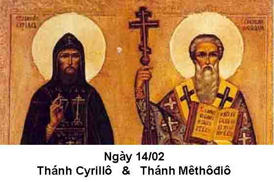 Ngày 14/02 thánh Cyrillô và Mêtôđiô